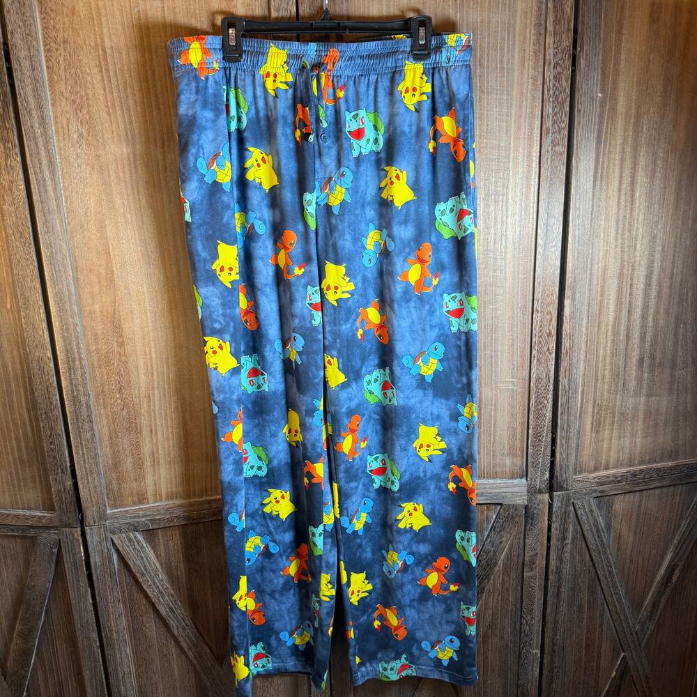 Pokemon Pajama Pants XL Pikachu Charmander Squirtle Bulbasaur Lounge Sleep